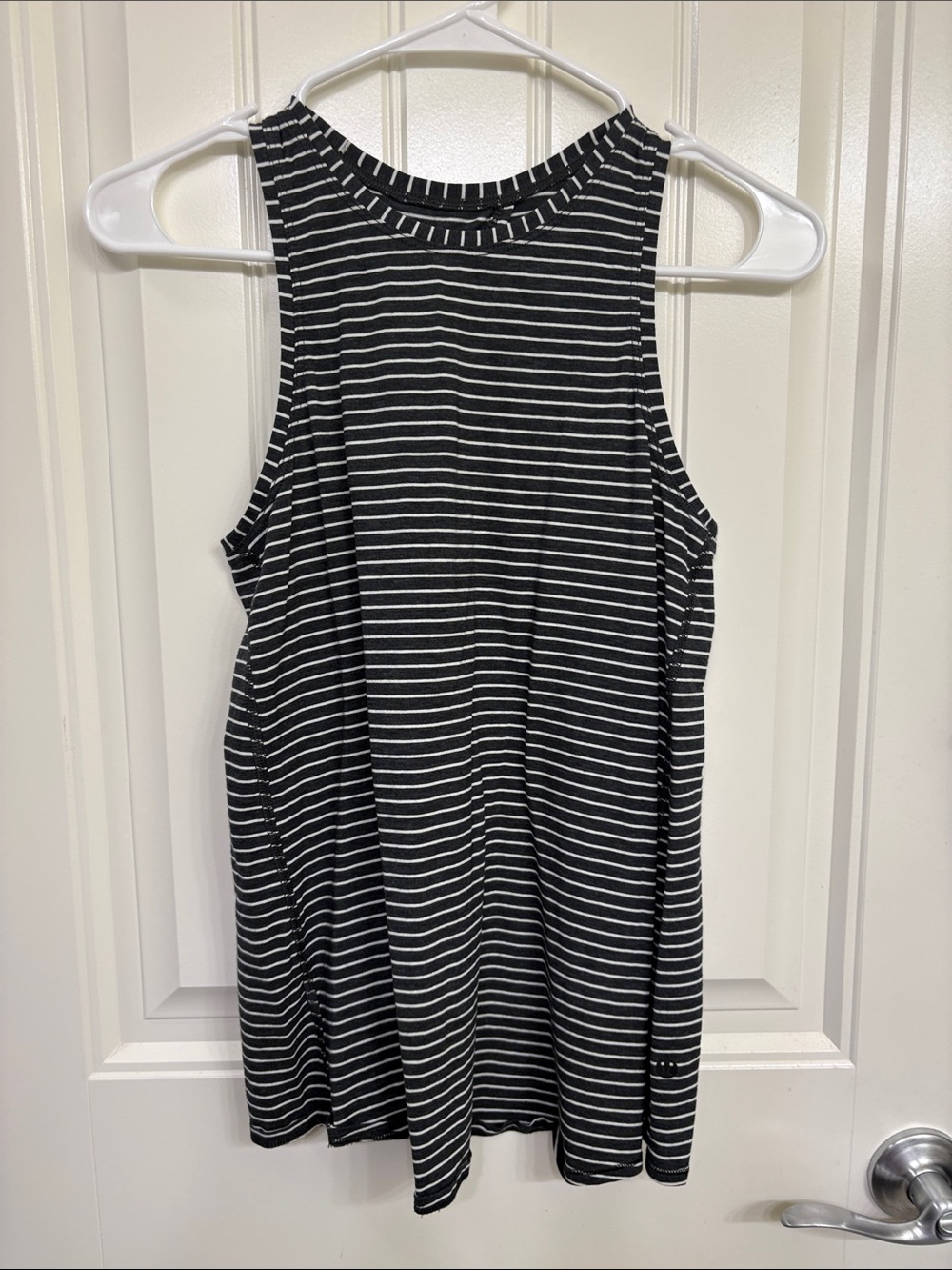 lululemon athletica Black‎ and White Striped Tank Top